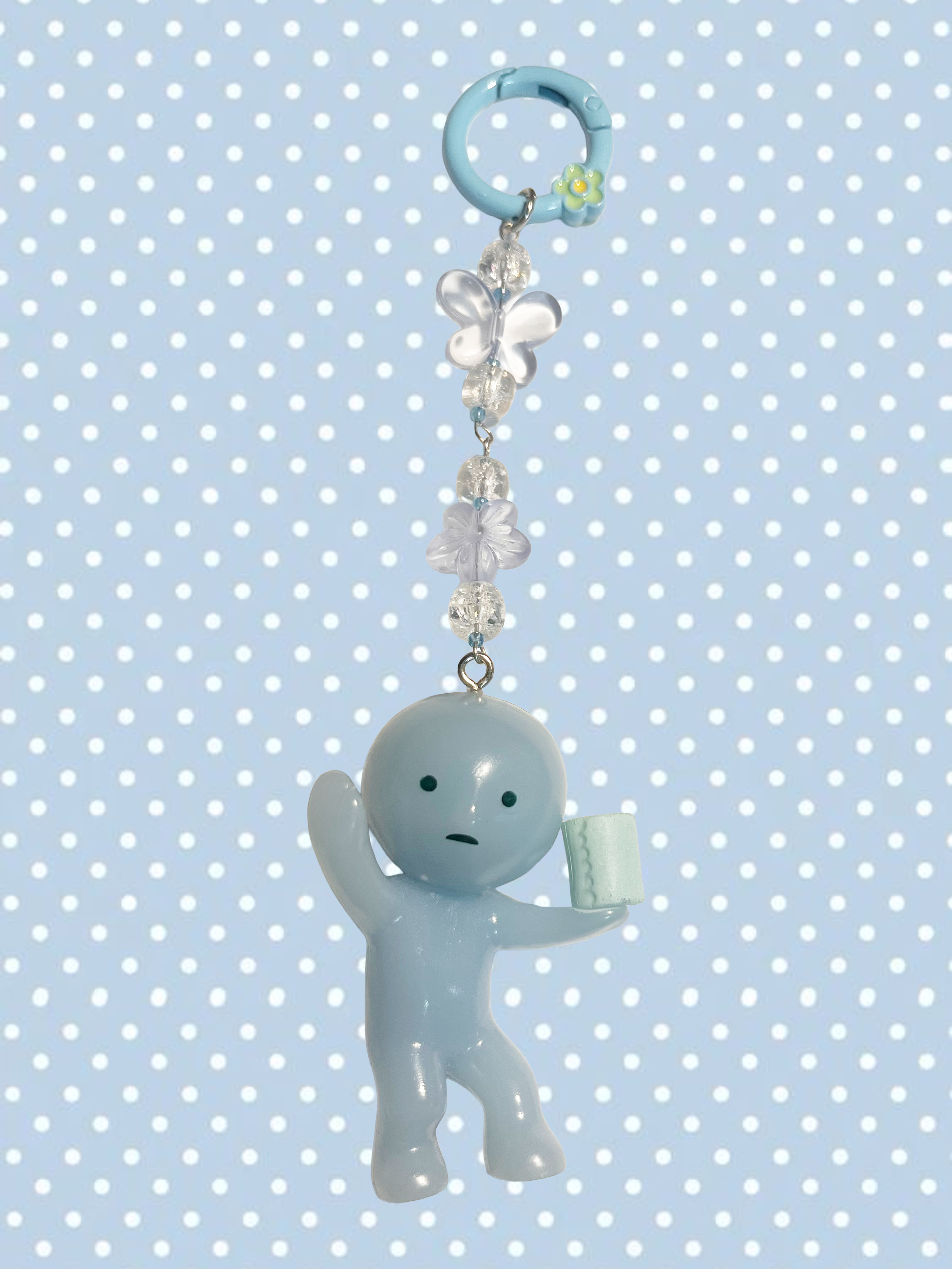 Blue Smiski Keychain